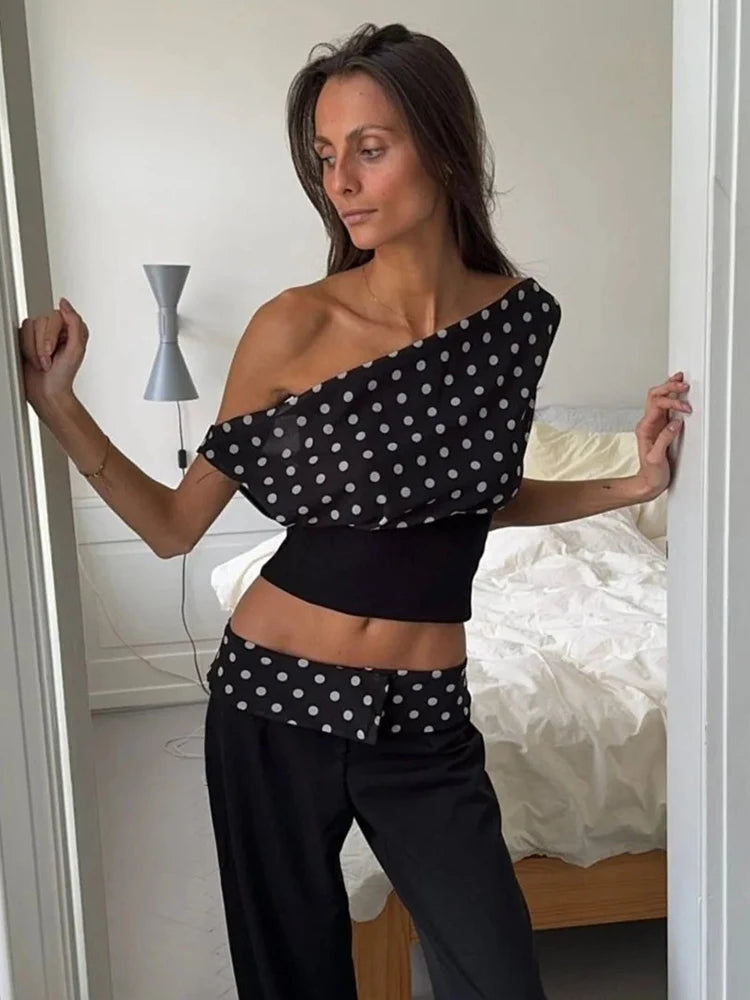 Balitops Sexy Polka Dot Crop Tops Women